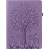 Generico DayQiQiPu Custodia Protettiva per Honor Pad X9 (ELN-W09, ELN-L09) / Pad X8 Pro (11,5 Pollici) Cover Flip Portafoglio con Supporto Integrato Custodie di Rilievo in Motivo Cervo Albero, Lilla
