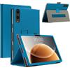 CONAPIKA Cover per TECLAST 2025 Newest Tablet 13.4 Pollici/TECLAST T65, Ultra Sottile Folio Supporto Magnetico Custodia protettiva in PU pelle con Porta Penna e Cinturino da Polso,Blu pavone