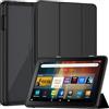 Patamiyar Custodia per tablet Fire HD 8 & HD 8 Plus (12/10° Gen, 2024/2022/2020), tripla copertura pieghevole per tablet Fire HD 8 Kids & Kids Pro Tablet, Auto Sleep/Wake, non per iPad TCL, nero