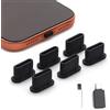 GENERIC Confezione da 7 protezioni antipolvere per iPhone 15/16/17 e Air, iPad Pro/Mini, MacBook Pro/Air, Galaxy S24-S8, Pixel, Kindle, Steam Deck e dispositivi USB-C - Coperture e protezioni per porte