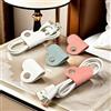 Generic 5 organizer per cavi dati a forma di cuore, colore: grigio