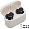 Culnflun Cuffie Bluetooth a Forma di Cuore, Suono Stereo Hifi Bluetooth 5.3 Microfono Incorporato, Portatile Confortevole E Compatto, Auricolare Senza Fili Con Custodia Di Ricarica (Nero)
