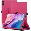 Envibe Custodia per Teclast T40HD, 10.4 inch, Cover Tablet Teclast T40HD, Copertura Protettiva Pieghevole con Supporto per Matita e Cinturino da Polso, Protezione Completa. (Rosso)