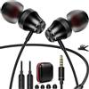 TOPAUX Auricolari Cablati 3,5 mm per Moto G Stylus Play per Chromebook PC | scuola adulti in-ear cancellazione del rumore morbidi auricolari 3,5 mm jack cuffie per Samsung A42 A32