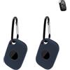 Generic Confezione da 2 custodie protettive per Tile Life 360 Pro 2024 portachiavi in silicone anti-perdita, resistenti ed eleganti, impermeabili, anti-caduta, blu