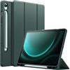 JETech Custodia per Galaxy Tab S10 Lite/S10 FE/S9 FE 10,9, Verde Notte | Cover TPU morbido, Porta S Pen, Supporto Tri-fold, Auto Svegliati/Sonno