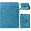 ONETHEFUL Custodia Rotante per Samsung Galaxy Tab A11 (2025) / A9 (2023) 8.7 Inch - Pelle PU Protettiva con Rotazione 360°, Supporto, Scomparti per Carte e Portapenne | Blu