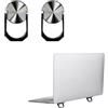 Generic 2 mini supporti autoadesivi per computer portatile, invisibili, per notebook e tastiera, colore nero