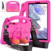 DUZZONA Custodia Bambini per Samsung Galaxy Tab A7 Lite 8,7 pollici, Magenta | SM-T220/ SM-T225/ SM-T227, Leggera Custodia Antiurto con Tracolla, Maniglia e Cavalletto per Tab A7 Lite