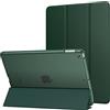 MoKo Cover Custodia Per iPad 6a/5a Gen.2018/2017 da 9,7, Verde notte | Ultra Sottile Leggero Custodia con Funzione di Auto Sveglia/Sonno Retro Semi-Trasparente Rigido