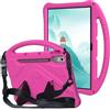 ZORSOME Custodia per tablet Lenovo Tab P12 (12,7 pollici) TB-370/TB-371 per bambini, resistente e leggera, in EVA, antiurto, con maniglia protettiva e supporto per Lenovo Tab P12 (rosso rosa)