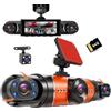 Realdio Dash Cam 4 Canali 1080P, Vista 360 Gradi, Schermo 3,16 Pollici | Telecamere Anteriore, Posteriore e Laterali, Registrazione in Loop e Monitoraggio Parcheggio 24H per Copertura Completa