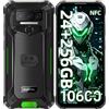 OUKITEL WP23 Plus Rugged Smartphone 24GB+256GB/1TB, 10600mAh Telefono, NFC | 6.52 Telefono Indistruttibile 2026, Android 15 Celluare Antiurto, 13MP Cellulare Impermeabile, Dual SIM/GPS/OTG, Verde