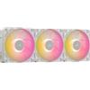 CORSAIR iCUE LINK RX120 MAX RGB 120mm PWM Ventaglio Spessos con iCUE LINK System Hub - Alta Pressione Statica - Cuscinetto Magnetico a Cupola - Confezione Tripla - Bianco