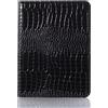 DMaos per iPad 11th (A16) 11'' 2025, iPad 10th 10.9'' 2022 Custodia da donna, in pelle sintetica coccodrillo Folio Smart Cover con porta matite per carte - Nero