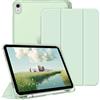 FINTIE Cover per iPad (A16) 11ª Gen 11 (2025) / iPad 10ª Gen 10.9 (2022) | con Portapenne - Sottile Leggero Opaca Trasparente Posteriore Custodia con Auto Sveglia/Sonno, Verde Chiaro