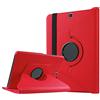 DETUOSI Custodia protettiva per Samsung Galaxy Tab 3 Lite 7.0, ruota a 360°, fodera in cuoio per Samsung Galaxy Tab 3 Lite 7.0 SM-T110 (7 pollici), apertura a libro, e stand che permette di mantenere il dispositivo alzato rosso Samsung Galaxy Tab S2 9.7