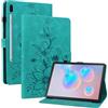 Rosbtib Custodia Cover per Samsung Galaxy Tab S6 10.5 Pollici (SM-T860/ T865) 2019, Slim Fit Folio Pieghevole Cover Protettiva con Slot per schede Chiusura Magnetica Cover Galaxy Tab S6, Gigli verdi