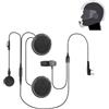 BAOFENG Auricolare per casco moto, con microfono, spinotto 2-pin K | Auricolare per casco integrale compatibile con ricetrasmittenti Baofeng, Kenwood, Wouxun, Puxing, Linton, colore nero