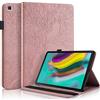 Aswant Cover Samsung Tab S5e Custodia in pelle PU Portafoglio Custodia a Libro con Porta Penna Custodia Tablet per Samsung Galaxy Tab S5e 10.5 Pollici 2019 SM-T720/SM-T725 Albero in Rilievo Oro Rosa