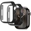 Generic Custodia con protezione dello schermo per Apple Watch da 44 mm, 40 mm, 46 mm, 42 mm, 41 mm, 45 mm, 42 mm, 38 mm, Serie 11, 10, 9, 8, 7, 6, 5, 4, 3, SE/2a generazione, cover frontale rigida in