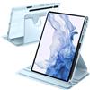 A-BEAUTY Custodia Rotante Compatibile con Samsung Galaxy Tab S8 Plus 2022 / S7 FE 2021 / S7 Plus 2020 12.4 Pollici, Antiurto Trasparente Cover, Auto Svegliati/Sonno, Blu Cielo