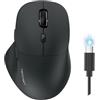 TECKNET Mouse Bluetooth Ricaricabile, Tri-Modo (2BT+USB) Mouse Wireless | Poggiapollice Ergonomico, 4800 DPI, 6 Pulsanti, Clic Silenzioso, Mouse Senza Filo per Laptop, PC, Mac OS, Android, Windows
