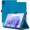 Envibe Custodia per UMIDIGI Active T1, 11 inch, Cover Tablet UMIDIGI Active T1, Copertura Protettiva Pieghevole con Supporto per Matita e Cinturino da Polso, Protezione Completa. (Azzurro)