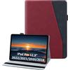laddutoi Cover per iPad Pro 12.9 Pollici 2022/2021/2020/2018, Rosso | Custodia per iPad Pro 12.9 6/5/4/3 in PU Pelle, Supporto Stand, Slot per Schede, Protettiva Flip Folio Tablet Cover Case