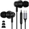 FoBrown Auricolari cablati USB C, Intra auricolari cablati con cavo USB C per iPhone 17 16 15 Pro Max Plus, Samsung Galaxy A16 A17 A35 A36 A55 A56 A57 5G S25 S26 Ultra