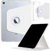 DMaos Custodia per iPad Mini-7 6 (8,3'') 2024 2021, Smart Cover magnetica staccabile, supporto pieghevole con rotazione a 360° - Bianco