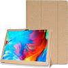 LEHEE Custodia Cover per Chuwi HiPad X, Sottile PU Pelle Coperchio Leggera con Funzione di Supporto Case per Chuwi HiPad X, Oro