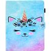 WINSKY 10 inch Tablet Case Custodia - Custodia universale in pelle Custodia Folio Cover Compatible with Fire HD 10, Compatible with Galaxy Tab E 9.6 / Tab A 10.1