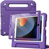 JETech Custodia Bambini per iPad 9ª/8ª/7ª Gen 10,2, Viola | Cover per 10,2 2021/2020/2019 Modello, Pellicola Protettiva Integrata, Supporto Maniglia, Protezione Completa