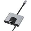 Generic Adattatore Ethernet USB C Dock di Rete a Velocità Gigabit | Adattatore Multiporta Jack Cuffie 3.5mm Supporta Chiamate Vocali per Dispositivi Casa Ufficio