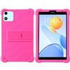 Xliamcp Custodia per tablet Teclast P50 Mini da 8,6, Alldocube iPlay 60 Mini da 8,7, con cavalletto per PC, in morbido silicone, lavabile, con angoli ispessiti, antiurto, rosa