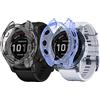 Niboow TPU Cover [2 Pezzi] per Garmin Fenix 7/7 Solar (Blu+Nero) | Delicato, Resistente ai Graffi, Antiurto, Paraurti per Orologio, Morbida Protezione Custodia per Garmin Fenix 7/7 Solar