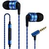 SoundMAGIC E80C Auricolari Cablati, Micro, Ampio soundstage, 3,5mm, Blu | Bassi chiari, suono equilibrato, isolamento acustico, corpo metallico, vestibilità ergonomica, cavo anti-groviglio