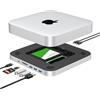 GEWOKLIY Mini dock per Mac, hub USB C con doppio alloggiamento SSD - Adatto per SSD M.2 NVMe/SATA e SSD da 2,5, USB-C 10Gbps, lettori di schede SD/TF, docking station per Mac Mini M1/M2/Mac Studio | Accessori