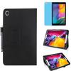 MEIYOUQI Custodia per Samsung Galaxy Tab A 8.0 Inch 2019 (SM-T290 T295 T297),Sottile Pelle Multi-angli Stand Protezione totale Tablet Cover Caso Con Penna Stilo, Pellicola Per Schermo (Black)