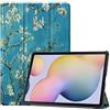 FanTing Cover per Samsung Galaxy Tab S7 Plus Cover, Ultrasottile Custodia in Pelle PU, con Stand per Samsung Galaxy Tab S7 Plus -Fiore di Albicocca