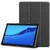 FONREST 3-Pieghevole Pelle Custodia per Huawei MediaPad T5, 10-Pollici Foglio PU Ultra Slim Fit Protettivo Auto Sonno-veglia Magnetico Flip Tavoletta Case per Media Pad T5 10.1 2018 con Kickstand (Nero)