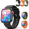 VERVOS Smartwatch con Chiamate Display 1.83 3 Cinturini Inclusi IP68 | IP68 100+ Sport, Chiamate BT Regalo Uomo Donna 3 Cinturini (Nero, Arancione, Verde militare)