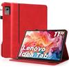 AsWant Custodia Cover per Lenovo Idea Tab 11 Pollici 2025,Rosso | Slim PU,Ultra Sottile in PU Pelle,Supporto,Scomparto per schede,Compatibile con TB-336ZU/336FU