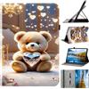 BLOTECH Folio Cover per Huawei MediaPad M5 lite BAH2-W19 BAH2-L09 Custodia Magnetic Closure Full Protection with [Kickstand] and [Microfiber Lining], Stile Flip Tablet Shell,Orso luminoso