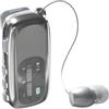 SUNSEATON Auricolare Bluetooth Singolo con Filo Retrattile,Display LCD,Argento | Auricolar Senza Fili con Microfono, Cuffia Lavalier, 20 Ore di Ascolto, Connessione a 2 Cellulari, Bluetooth 5.4