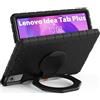DUX DUCIS Custodia per Lenovo Idea Tab Plus 12,1 Pollici 2025, Nero | Cover Sottile in EVA, con Anello Girevole 360° e Maniglia, Antiurto, Senza Angoli Ingombranti