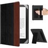 MoKo Custodia per 6,8,7 Kindle Paperwhite eReader Tablets, Nero/Marrone | Accessori eReader per 6,8, 7 Pouces Kindle Paperwhite/Colorsoft/Kobo/Ocean, Custodia Leggera Folio ,Cinghia da Mano, Support