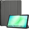 CoBak Cover per Samsung Galaxy Tab A11+ Plus 11 Pollici 2025/A9+ Plus 2023, Custodia in Pelle PU con Retro Trasparente, Smart Cover con Chiusura Magnetica e Multi-Angolo di Visione, Grigio scuro