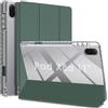 WD&CD Custodia Compatibile per Honor Pad X8a 11, Ultra Sottile Guscio Rigido in Acrilico Smart Pelle Cover con la Funzione Compatibile per Honor Pad X8a 11 Tablet, Verde scuro